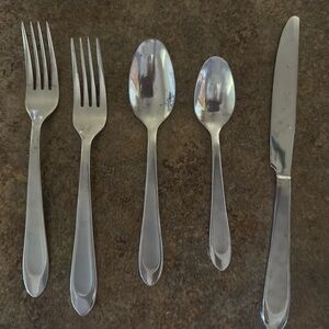 56 piece silverware. None tarnish